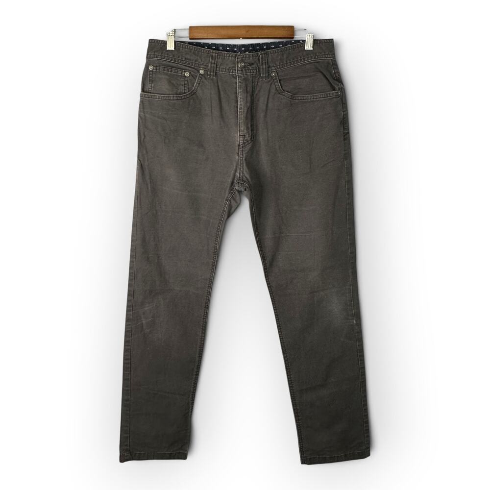 Prana Tuscan Pant Mens 32x32 Charcoal Gray Organic Cotton Everyday Outdoor